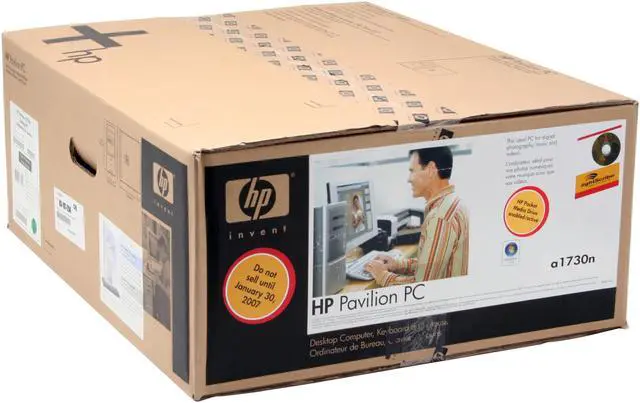 Alt view image 14 of 14 - HP Desktop PC Pavilion a1730n(RK574AA) 4600+ 2GB DDR2 320GB HDD NVIDIA GeForce 6150 LE Windows Vista Home Premium