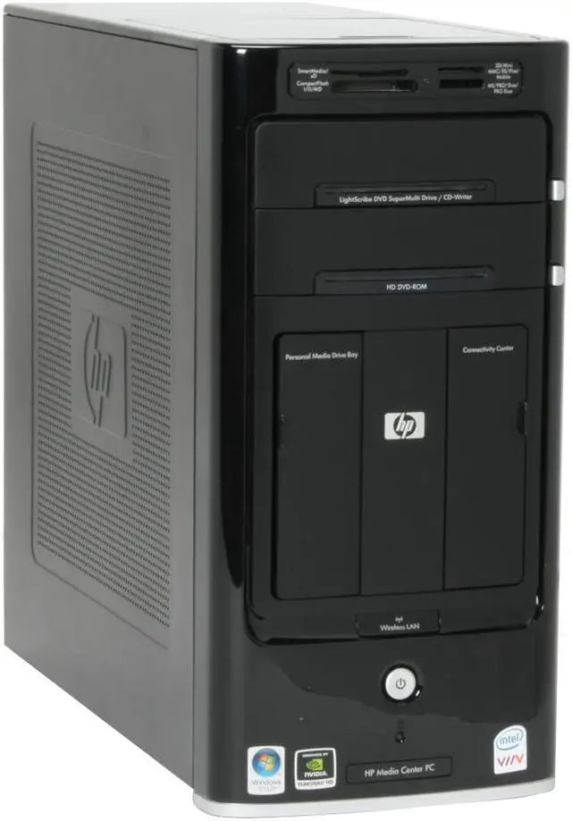 Alt view image 2 of 19 - HP Desktop PC Pavilion m8040n (RX884AA) Intel Core 2 Duo E6420 2GB DDR2 640GB HDD NVIDIA GeForce 7600GT Windows Vista Ultimate