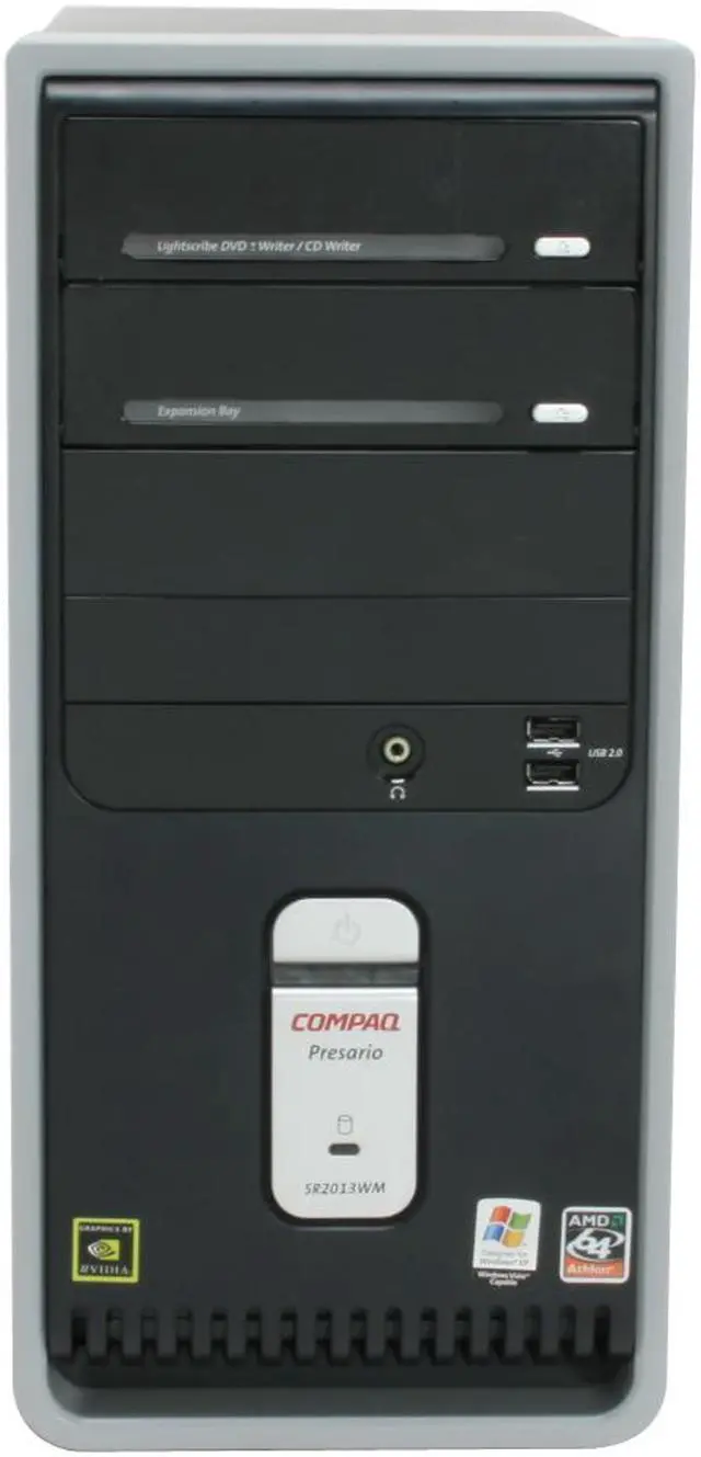 Alt view image 4 of 18 - COMPAQ Desktop PC Presario SR2013WM(RE468AS) 3800+ (2.00 GHz) 512MB DDR2 160GB HDD NVIDIA GeForce 6150 LE Windows XP Media Center