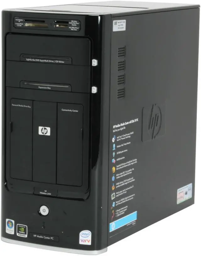 Alt view image 3 of 19 - HP Desktop PC Pavilion M8120N(GC674AA) Intel Core 2 Quad Q6600 3GB DDR2 640GB HDD NVIDIA GeForce 7350LE Windows Vista Home Premium