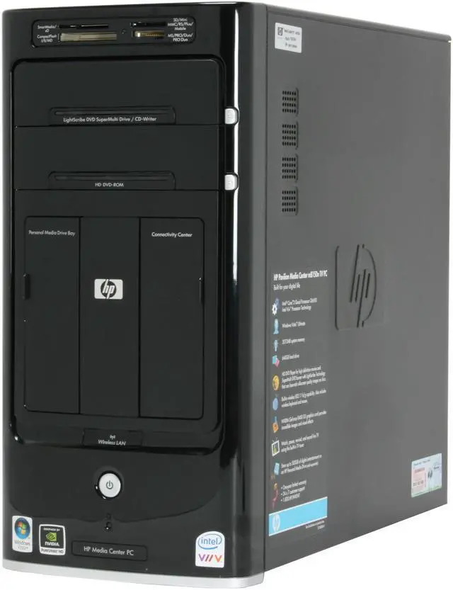 Alt view image 2 of 17 - HP Desktop PC Pavilion m8150n (GC676AA) Intel Core 2 Quad Q6600 3GB DDR2 640GB HDD NVIDIA GeForce 8400 GS Windows Vista Ultimate