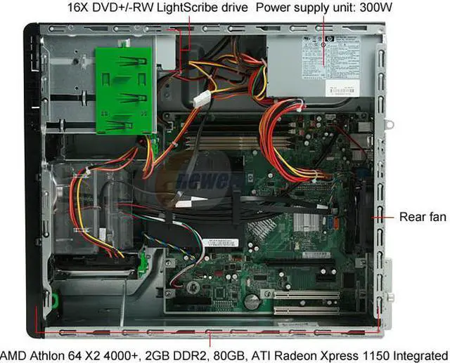 Alt view image 9 of 15 - HP Compaq Desktop PC dc5750 (RT919UT#ABA) 4000+ 2GB DDR2 80GB HDD ATI Radeon Xpress 1150 Integrated Windows XP Professional