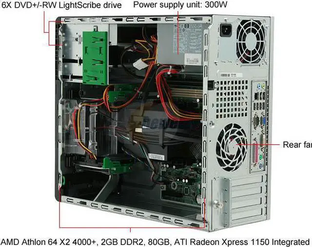 Alt view image 11 of 15 - HP Compaq Desktop PC dc5750 (RT919UT#ABA) 4000+ 2GB DDR2 80GB HDD ATI Radeon Xpress 1150 Integrated Windows XP Professional