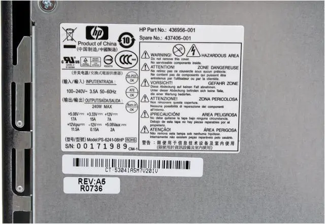 Alt view image 10 of 17 - HP Desktop PC rp5700(RT980UT#ABA) Intel Pentium E2160 1GB DDR2 80GB HDD Intel GMA 3000 Windows Vista Business / XP Professional downgrade