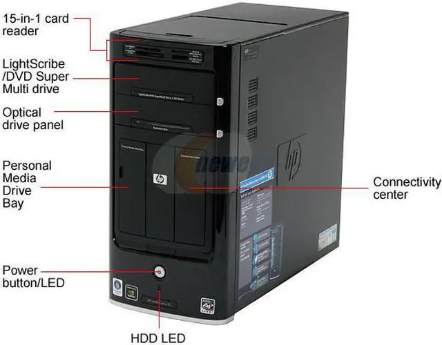 Alt view image 2 of 16 - HP Desktop PC Pavilion M8200N(GN551AA) 6000+ 3GB DDR2 500GB HDD NVIDIA GeForce 6150 SE Windows Vista Home Premium