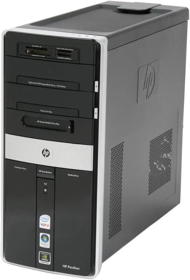 Alt view image 2 of 19 - HP Desktop PC Pavilion M9040N(GN553AA) Intel Core 2 Quad Q6600 3GB DDR2 640GB HDD NVIDIA GeForce 8400 GS Windows Vista Home Premium