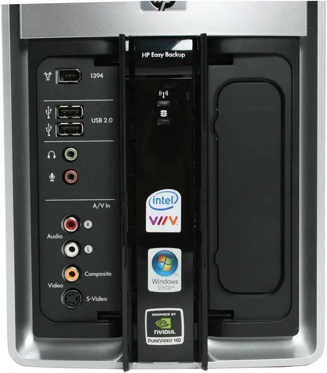 Alt view image 5 of 19 - HP Desktop PC Pavilion M9060N(GN584AA) Intel Core 2 Quad Q6600 3GB DDR2 640GB HDD NVIDIA GeForce 8500 GT Windows Vista Home Premium
