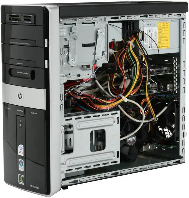 Alt view image 12 of 19 - HP Desktop PC Pavilion M9060N(GN584AA) Intel Core 2 Quad Q6600 3GB DDR2 640GB HDD NVIDIA GeForce 8500 GT Windows Vista Home Premium