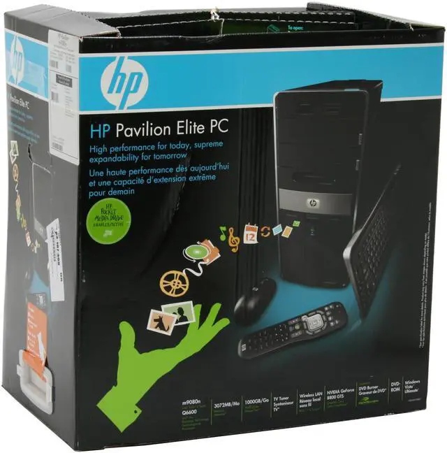 Alt view image 19 of 19 - HP Desktop PC Pavilion M9060N(GN584AA) Intel Core 2 Quad Q6600 3GB DDR2 640GB HDD NVIDIA GeForce 8500 GT Windows Vista Home Premium