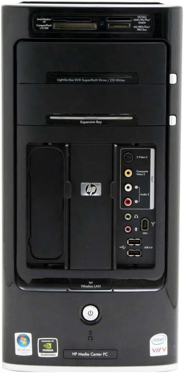 Alt view image 3 of 19 - HP Desktop PC Pavilion M8120N(GC674AAR) Intel Core 2 Quad Q6600 3GB DDR2 640GB HDD NVIDIA GeForce 7350LE Windows Vista Home Premium