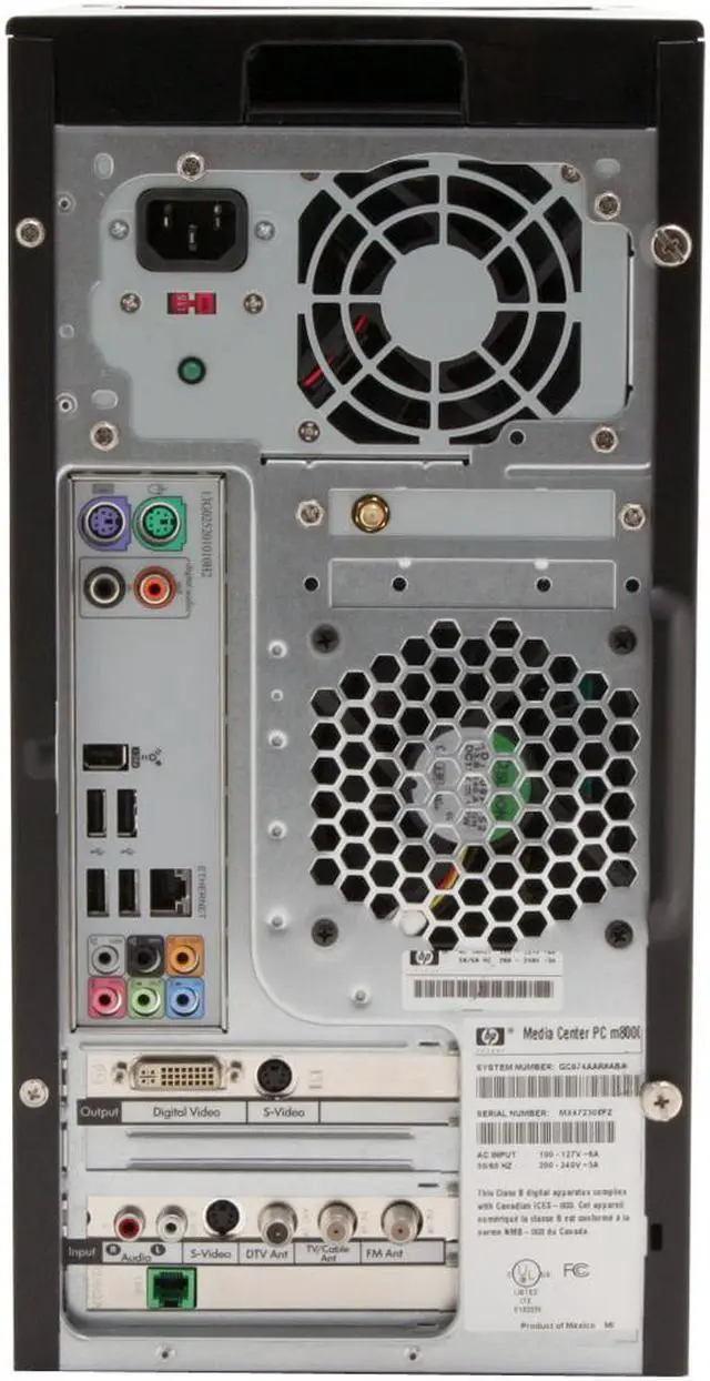 Alt view image 8 of 19 - HP Desktop PC Pavilion M8120N(GC674AAR) Intel Core 2 Quad Q6600 3GB DDR2 640GB HDD NVIDIA GeForce 7350LE Windows Vista Home Premium
