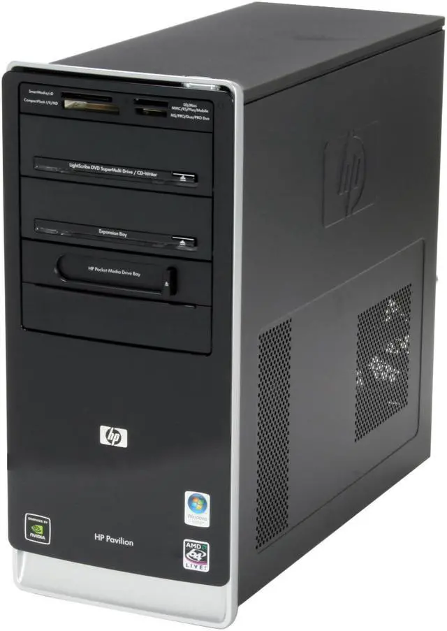 Alt view image 2 of 13 - HP Desktop PC Pavilion A6114X(GM367AAR) 4000+ 2GB DDR2 320GB HDD NVIDIA GeForce 6150 SE Windows Vista Home Premium
