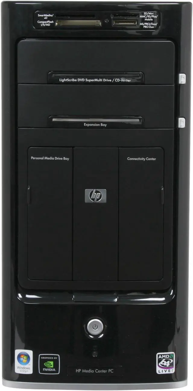 Alt view image 4 of 11 - HP Desktop PC Pavilion M8330F(GX612AA) AMD Phenom X4 9500 3GB DDR2 640GB HDD NVIDIA GeForce 8500 GT Windows Vista Home Premium