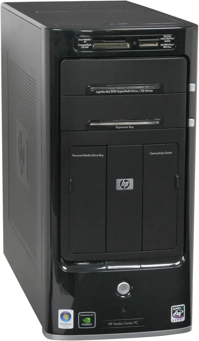 Alt view image 2 of 11 - HP Desktop PC Pavilion M8330F(GX612AA) AMD Phenom X4 9500 3GB DDR2 640GB HDD NVIDIA GeForce 8500 GT Windows Vista Home Premium