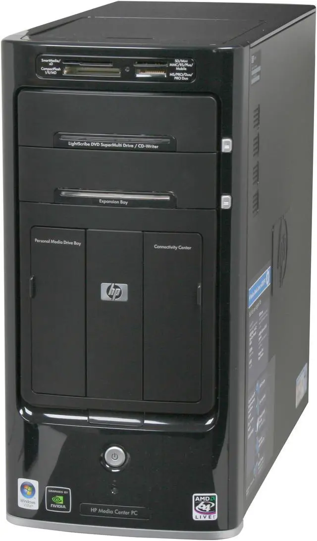 Alt view image 3 of 11 - HP Desktop PC Pavilion M8330F(GX612AA) AMD Phenom X4 9500 3GB DDR2 640GB HDD NVIDIA GeForce 8500 GT Windows Vista Home Premium