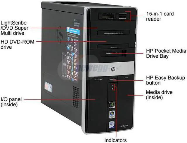 HP Desktop PC Pavilion Elite M9160F(GX609AA) Intel Core 2 Quad