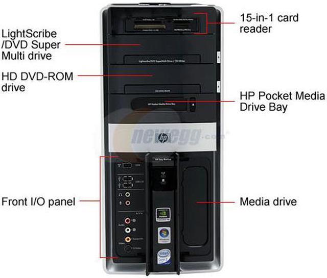HP Desktop PC Pavilion Elite M9160F(GX609AA) Core 2 Quad Q6700