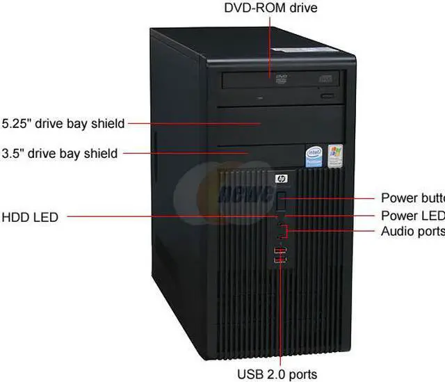 Alt view image 2 of 12 - HP Compaq Desktop PC dx2300(KA394UT#ABA) Intel Pentium E2140 512MB DDR2 80GB HDD Intel GMA 3000 Windows XP Professional