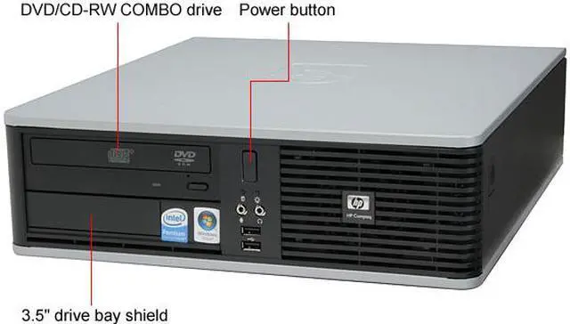 Alt view image 4 of 13 - HP Compaq Desktop PC dc5800(KA419UT) Intel Pentium E2200 1GB DDR2 80GB HDD Intel GMA 3100 Windows Vista Business