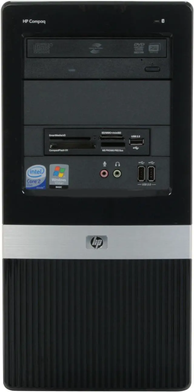 Alt view image 3 of 19 - HP Compaq Desktop PC dx2400(KA539UT#ABA) Intel Core 2 Duo E8200 2GB DDR2 250GB HDD Intel GMA 3100 Windows Vista Home Basic