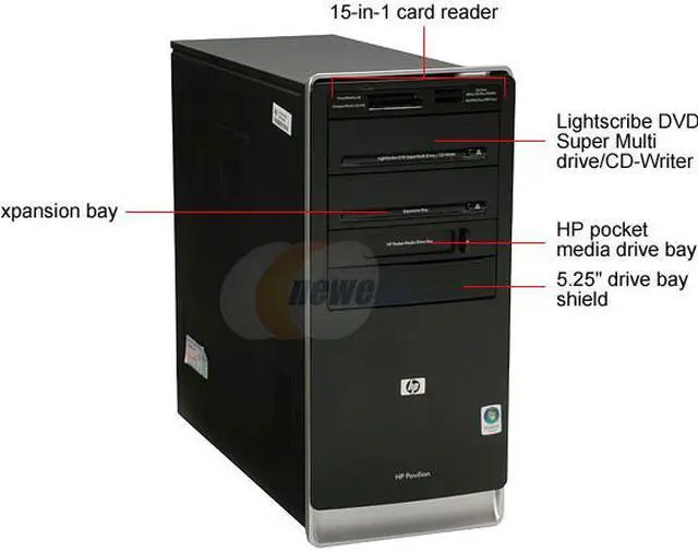 Alt view image 2 of 12 - HP Desktop PC Pavilion A6257C(GN709AAR) Intel Core 2 Duo E4500 2GB DDR2 320GB HDD Intel GMA 950 Windows Vista Home Premium