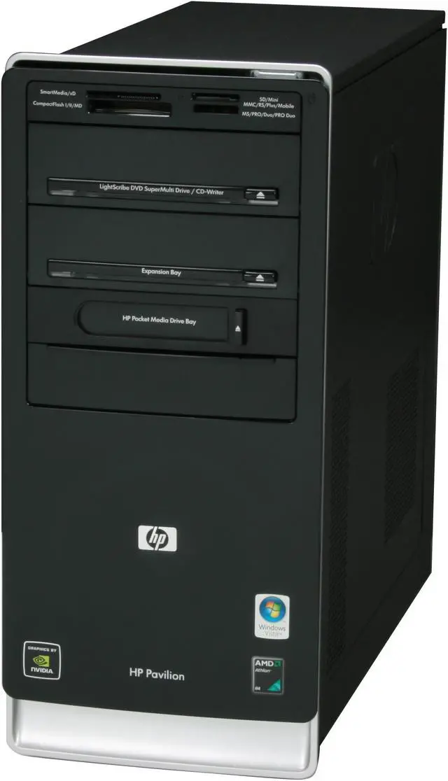 Alt view image 4 of 12 - HP Desktop PC Pavilion A6347C(KE620AAR) 5600+ 4GB DDR2 640GB HDD NVIDIA GeForce 6150 SE Windows Vista Home Premium 64-bit