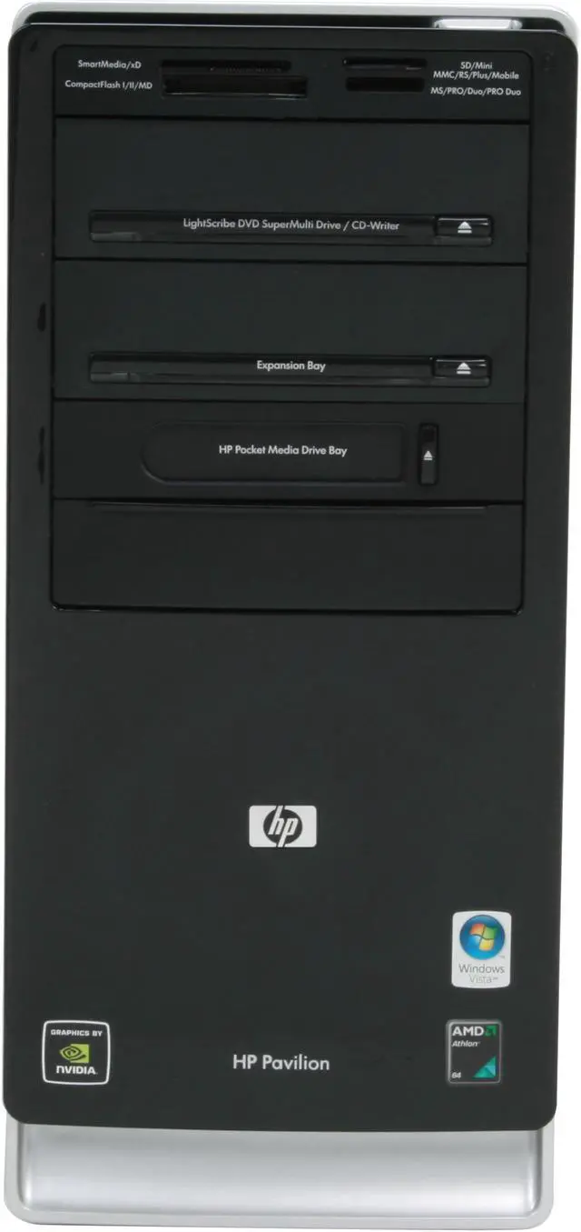 Alt view image 3 of 12 - HP Desktop PC Pavilion A6347C(KE620AAR) 5600+ 4GB DDR2 640GB HDD NVIDIA GeForce 6150 SE Windows Vista Home Premium 64-bit