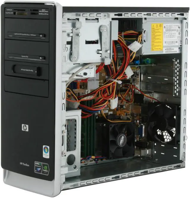 Alt view image 10 of 18 - HP Desktop PC Pavilion A6530F(KQ496AA) AMD Phenom X3 8450 4GB DDR2 640GB HDD NVIDIA GeForce 6150 SE Windows Vista Home Premium 64-bit