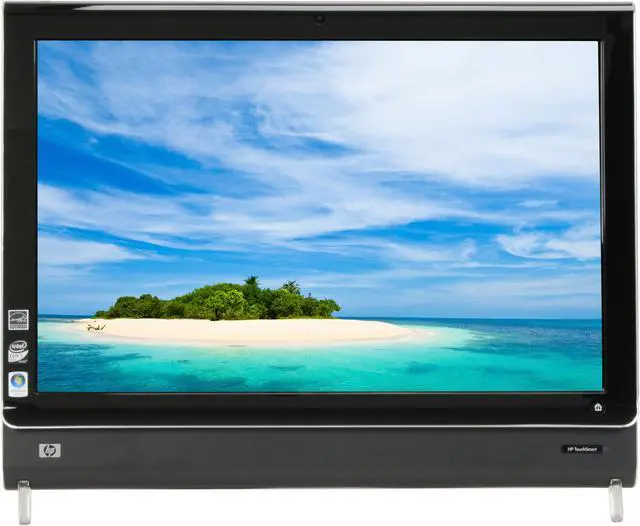 Alt view image 3 of 14 - HP Desktop PC TouchSmart IQ506(KQ437AA) Intel Core 2 Duo T5850 4GB DDR2 500GB HDD 22" Windows Vista Home Premium 64-bit