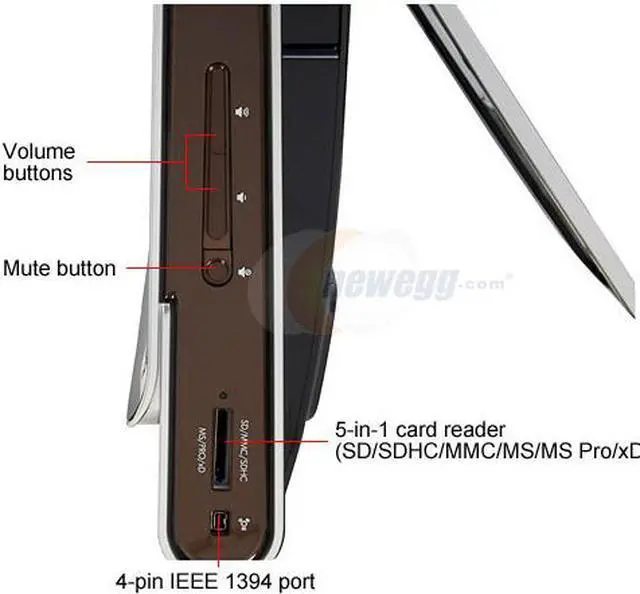 Alt view image 9 of 14 - HP Desktop PC TouchSmart IQ506(KQ437AA) Intel Core 2 Duo T5850 4GB DDR2 500GB HDD 22" Windows Vista Home Premium 64-bit