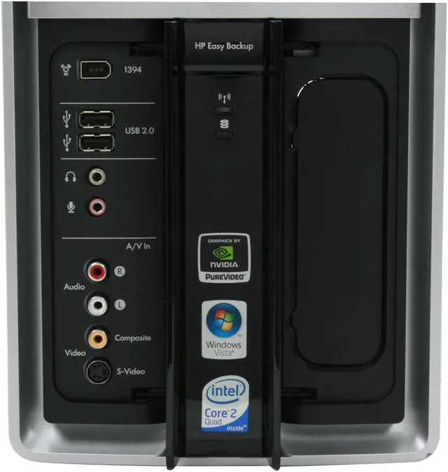 Alt view image 7 of 20 - HP Desktop PC Pavilion Elite M9340F(KQ497AA) Intel Core 2 Quad Q6700 6GB DDR2 750GB HDD NVIDIA GeForce 9500 GS Windows Vista Home Premium 64-bit