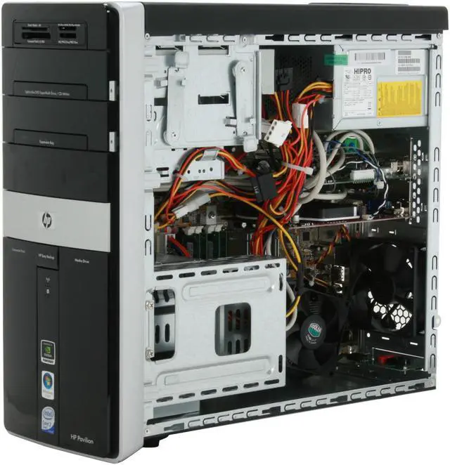 Alt view image 12 of 20 - HP Desktop PC Pavilion Elite M9340F(KQ497AA) Intel Core 2 Quad Q6700 6GB DDR2 750GB HDD NVIDIA GeForce 9500 GS Windows Vista Home Premium 64-bit