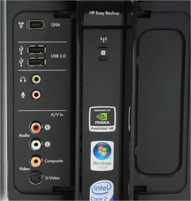 Alt view image 6 of 20 - HP Desktop PC Pavilion Elite M9360F(KQ499AA) Intel Core 2 Quad Q9300 8GB DDR2 1TB HDD NVIDIA GeForce 9800 GT Windows Vista Home Premium 64-bit