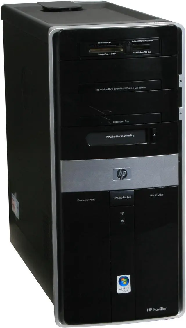 Alt view image 2 of 20 - HP Desktop PC Pavilion Elite M9260F(KJ381AAR) Intel Core 2 Quad Q6700 4GB DDR2 1TB HDD NVIDIA GeForce 8600 GT Windows Vista Home Premium 64-bit