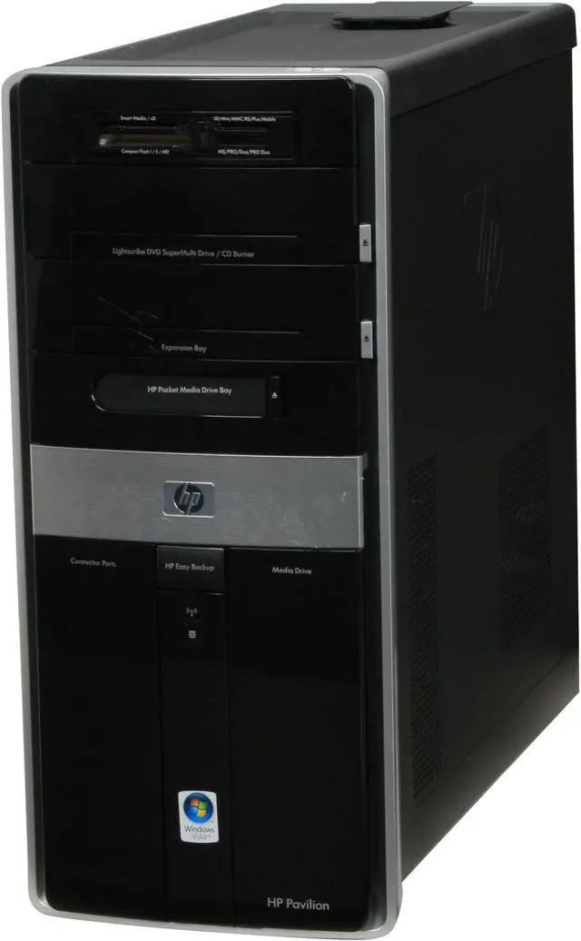 Alt view image 4 of 20 - HP Desktop PC Pavilion Elite M9260F(KJ381AAR) Intel Core 2 Quad Q6700 4GB DDR2 1TB HDD NVIDIA GeForce 8600 GT Windows Vista Home Premium 64-bit