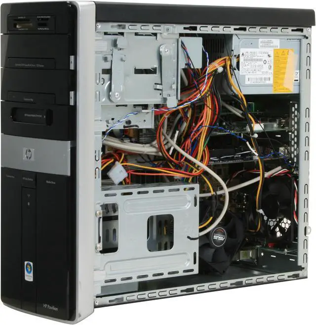 Alt view image 13 of 20 - HP Desktop PC Pavilion Elite M9260F(KJ381AAR) Intel Core 2 Quad Q6700 4GB DDR2 1TB HDD NVIDIA GeForce 8600 GT Windows Vista Home Premium 64-bit