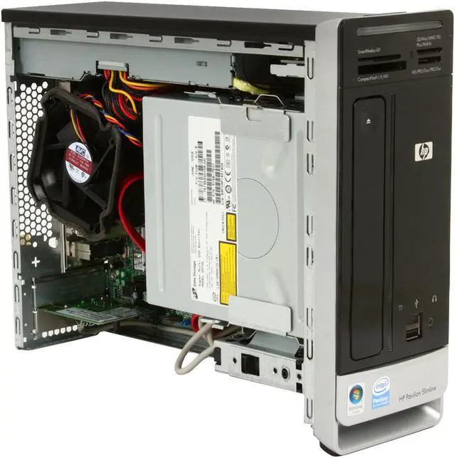 Alt view image 8 of 19 - HP Desktop PC Pavilion Slimline S3620F(FK785AA) Intel Pentium E5200 4GB DDR2 500GB HDD NVIDIA GeForce 7100 Windows Vista Home Premium 64-bit