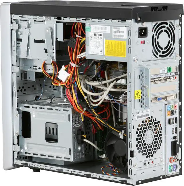Alt view image 9 of 19 - HP Desktop PC Pavilion Elite M9340F(KQ497AAR) Intel Core 2 Quad Q6700 6GB DDR2 750GB HDD NVIDIA GeForce 9500 GS Windows Vista Home Premium 64-bit