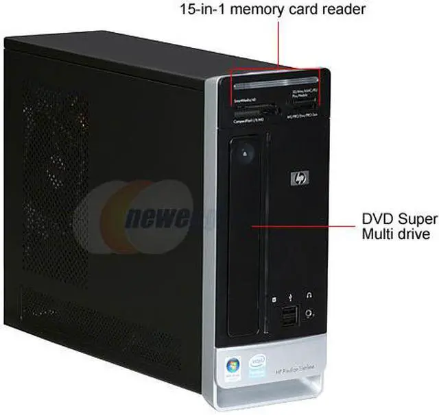 Alt view image 2 of 19 - HP Desktop PC Pavilion Slimline S3620F(FK785AAR) Intel Pentium E5200 4GB DDR2 500GB HDD NVIDIA GeForce 7100 Windows Vista Home Premium 64-bit