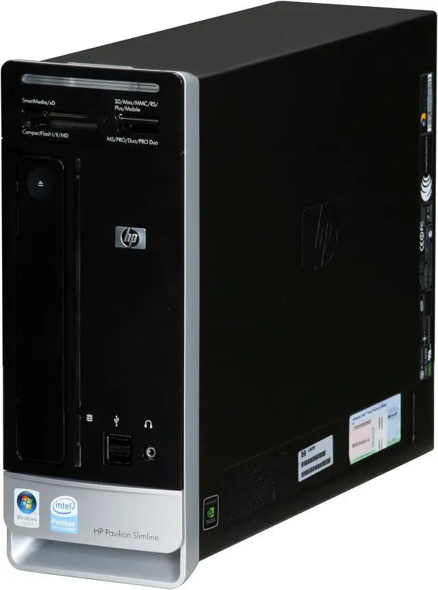 Alt view image 4 of 19 - HP Desktop PC Pavilion Slimline S3620F(FK785AAR) Intel Pentium E5200 4GB DDR2 500GB HDD NVIDIA GeForce 7100 Windows Vista Home Premium 64-bit