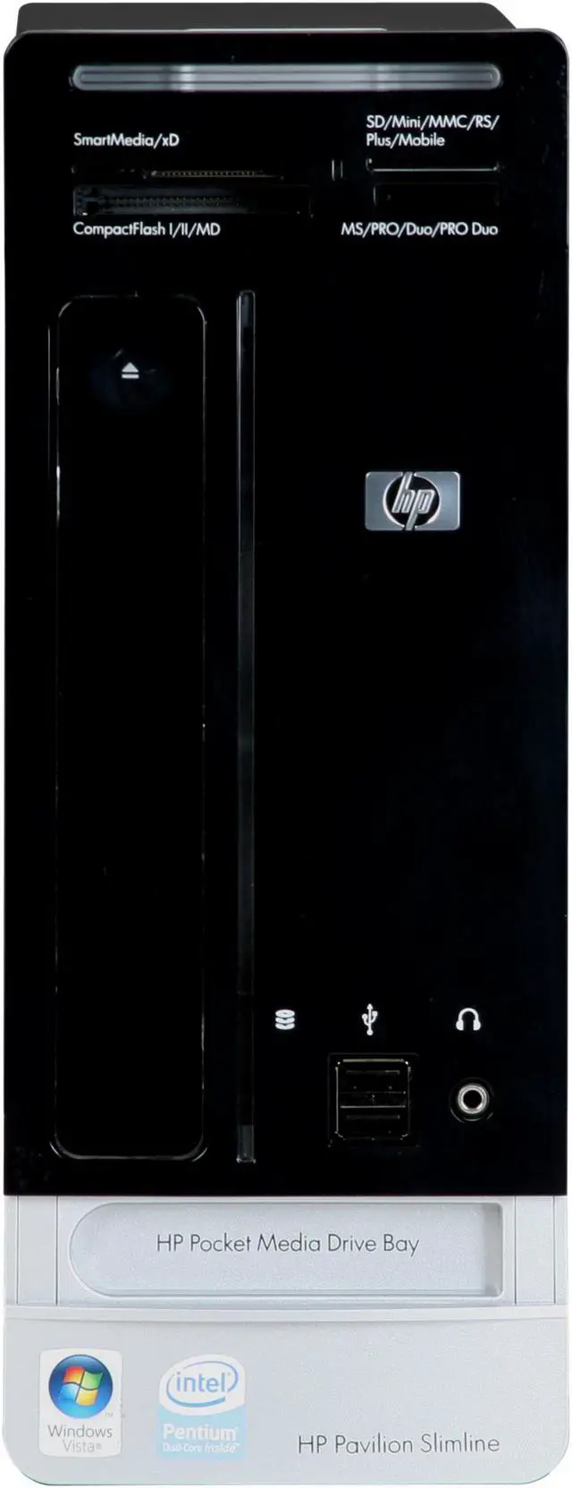 Alt view image 5 of 19 - HP Desktop PC Pavilion Slimline S3620F(FK785AAR) Intel Pentium E5200 4GB DDR2 500GB HDD NVIDIA GeForce 7100 Windows Vista Home Premium 64-bit