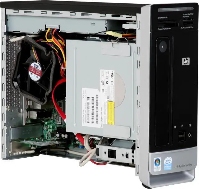 Alt view image 13 of 19 - HP Desktop PC Pavilion Slimline S3620F(FK785AAR) Intel Pentium E5200 4GB DDR2 500GB HDD NVIDIA GeForce 7100 Windows Vista Home Premium 64-bit