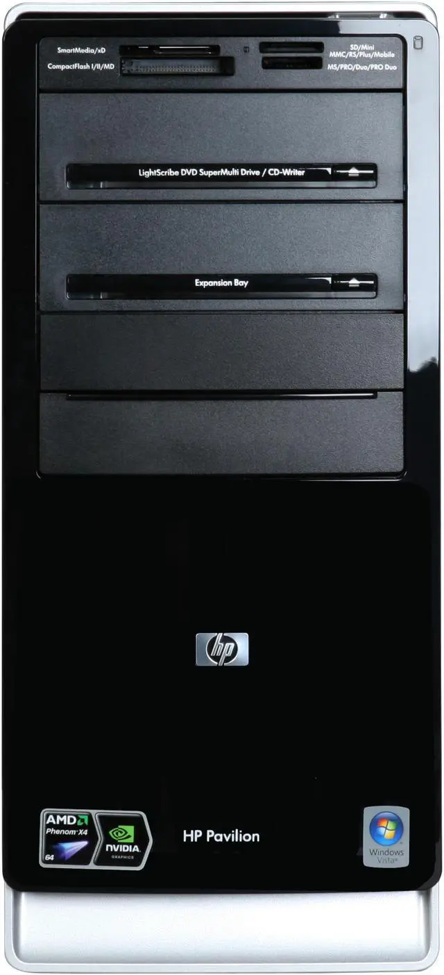 Alt view image 3 of 18 - HP Desktop PC Pavilion A6700F(FQ565AA) AMD Phenom X4 9150e 4GB DDR2 500GB HDD NVIDIA GeForce 6150 SE Windows Vista Home Premium 64-bit