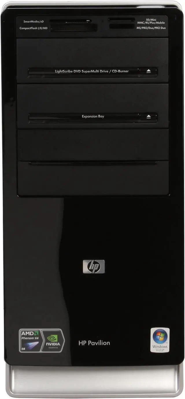 Alt view image 3 of 20 - HP Desktop PC Pavilion A6720F(FQ564AA) AMD Phenom X4 9550 6GB DDR2 640GB HDD NVIDIA GeForce 9100 Windows Vista Home Premium 64-bit
