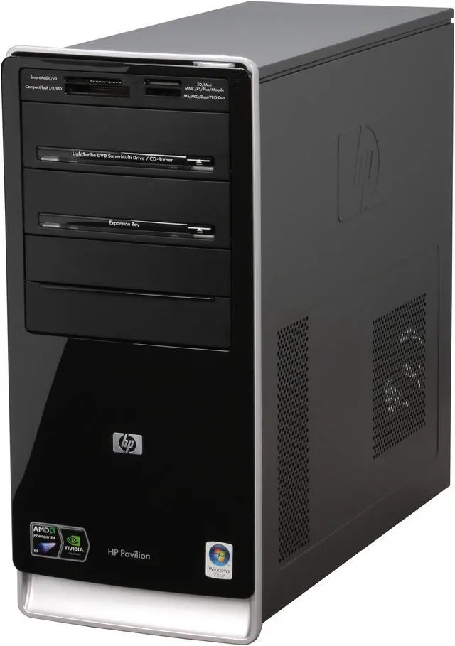 Alt view image 4 of 20 - HP Desktop PC Pavilion A6720F(FQ564AA) AMD Phenom X4 9550 6GB DDR2 640GB HDD NVIDIA GeForce 9100 Windows Vista Home Premium 64-bit