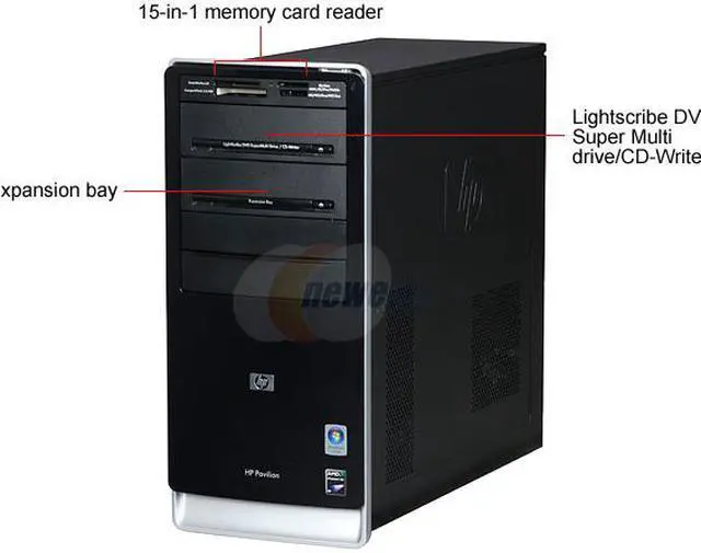 Alt view image 4 of 18 - HP Desktop PC Pavilion A6750F(FQ563AA) AMD Phenom X4 9650 8GB DDR2 750GB HDD ATI Radeon HD 3200 Windows Vista Home Premium 64-bit