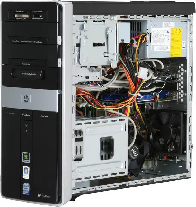 Alt view image 14 of 19 - HP Desktop PC Pavilion Elite M9520F(FQ561AA) Intel Core 2 Quad Q8300 8GB DDR2 750GB HDD NVIDIA GeForce 9600 GS Windows Vista Home Premium 64-bit