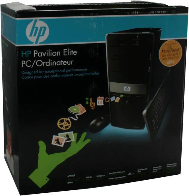 Alt view image 19 of 19 - HP Desktop PC Pavilion Elite M9550F(FQ560AA) Intel Core 2 Quad Q9300 8GB DDR2 1TB HDD ATI Radeon HD 4850 Windows Vista Home Premium 64-bit