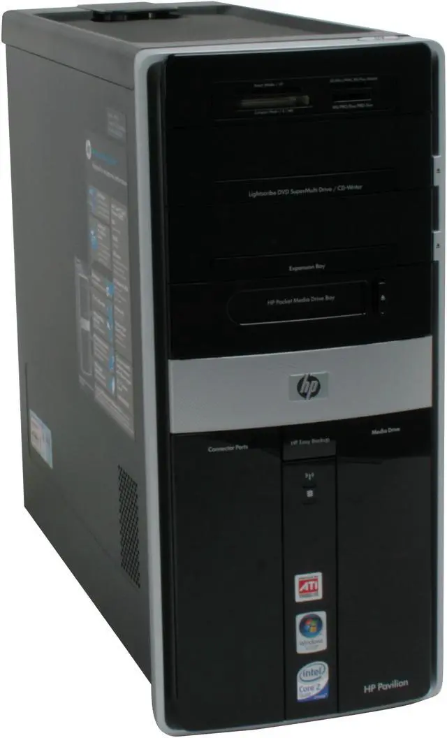 Alt view image 2 of 19 - HP Desktop PC Pavilion Elite M9550F(FQ560AA) Intel Core 2 Quad Q9300 8GB DDR2 1TB HDD ATI Radeon HD 4850 Windows Vista Home Premium 64-bit