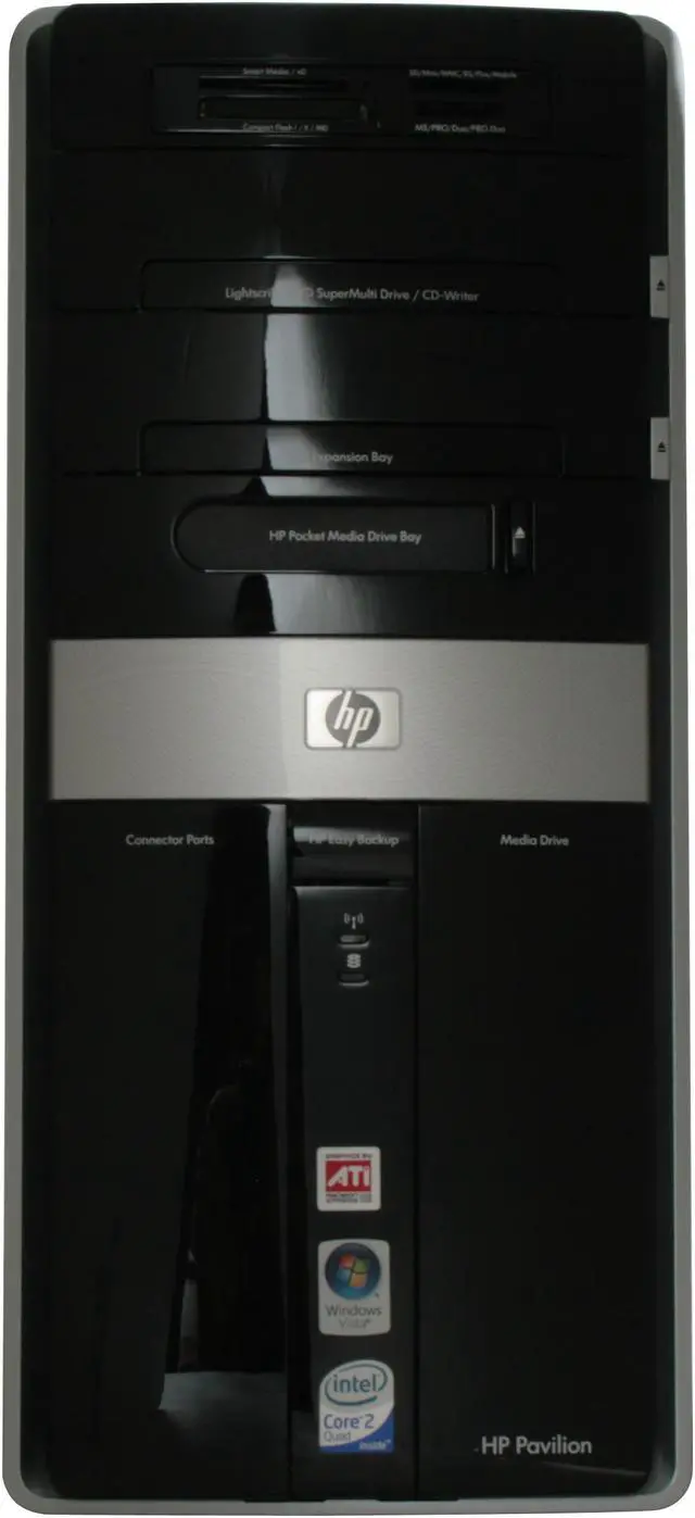 Alt view image 3 of 19 - HP Desktop PC Pavilion Elite M9550F(FQ560AA) Intel Core 2 Quad Q9300 8GB DDR2 1TB HDD ATI Radeon HD 4850 Windows Vista Home Premium 64-bit